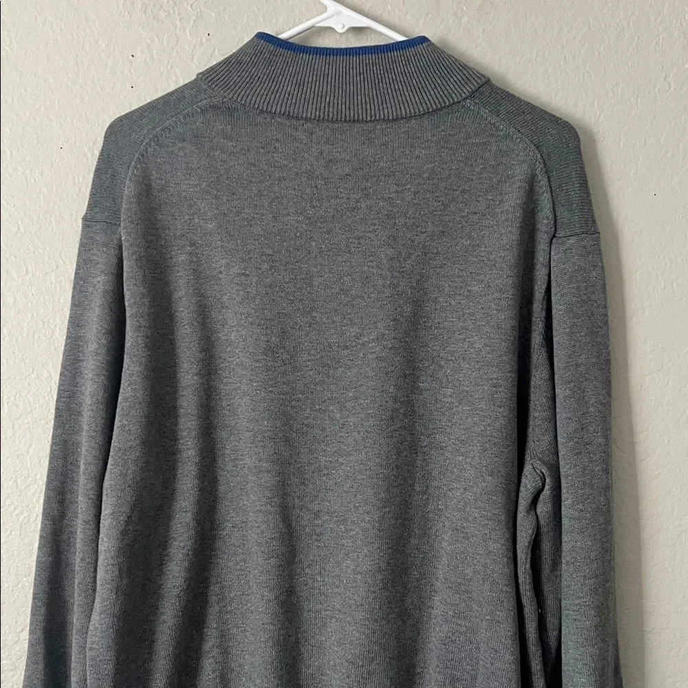 Like New! Vineyard Vines Men's Saltwater Quarter-Zip Pullover Sweater Gray in L